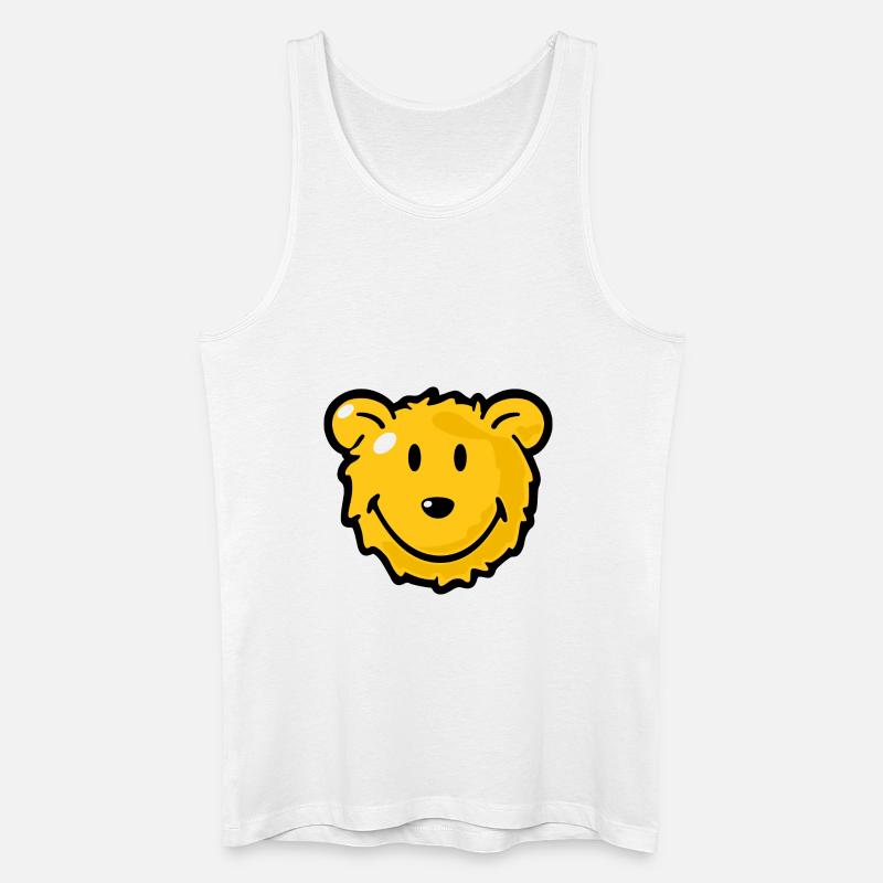 Smiley Bear - Männer Bio Tank Top - Weiß