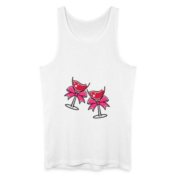 glases wine - Männer Bio Tank Top - Weiß - Vorne