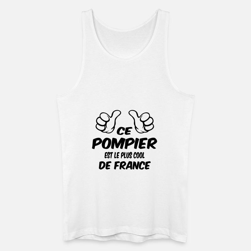 BESTER FEUERWEHRMANN - Männer Bio Tank Top - Weiß
