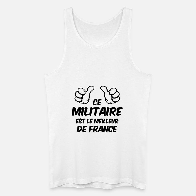 BESTES MILITÄR - Männer Bio Tank Top - Weiß