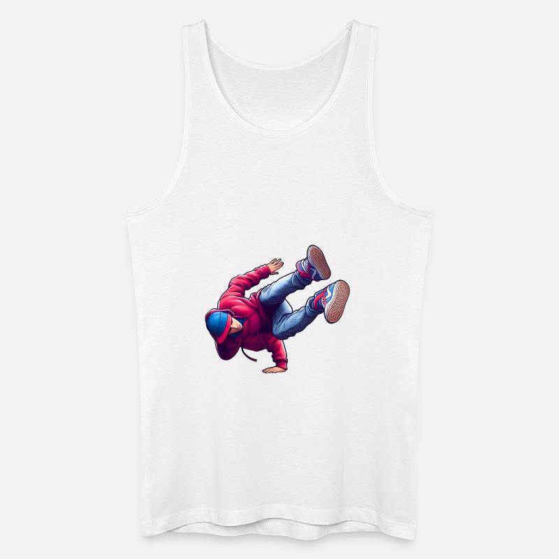 Breakdance Tanzschritte - Männer Bio Tank Top - Weiß