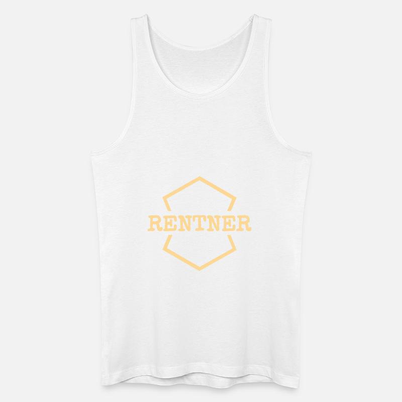 Rentner als Arbeit - Männer Bio Tank Top - Weiß