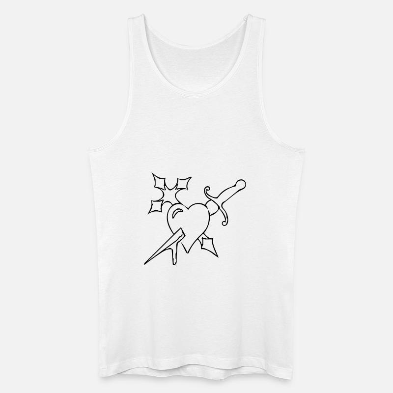 Herzinfarkt - Männer Bio Tank Top - Weiß