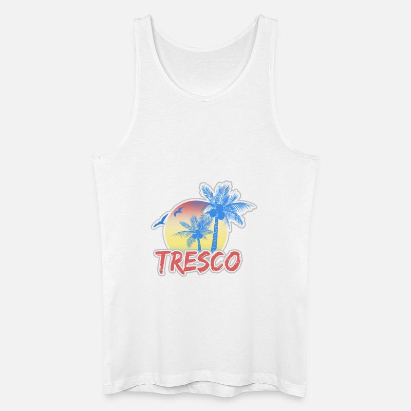 Urlaub Tresco - Männer Bio Tank Top - Weiß