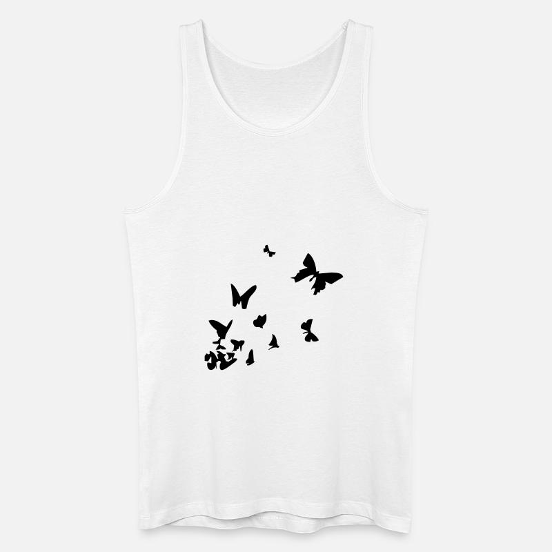 Schmetterlinge - Männer Bio Tank Top - Weiß