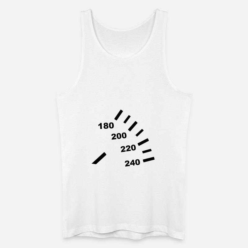 Tacho - Auto - Männer Bio Tank Top - Weiß