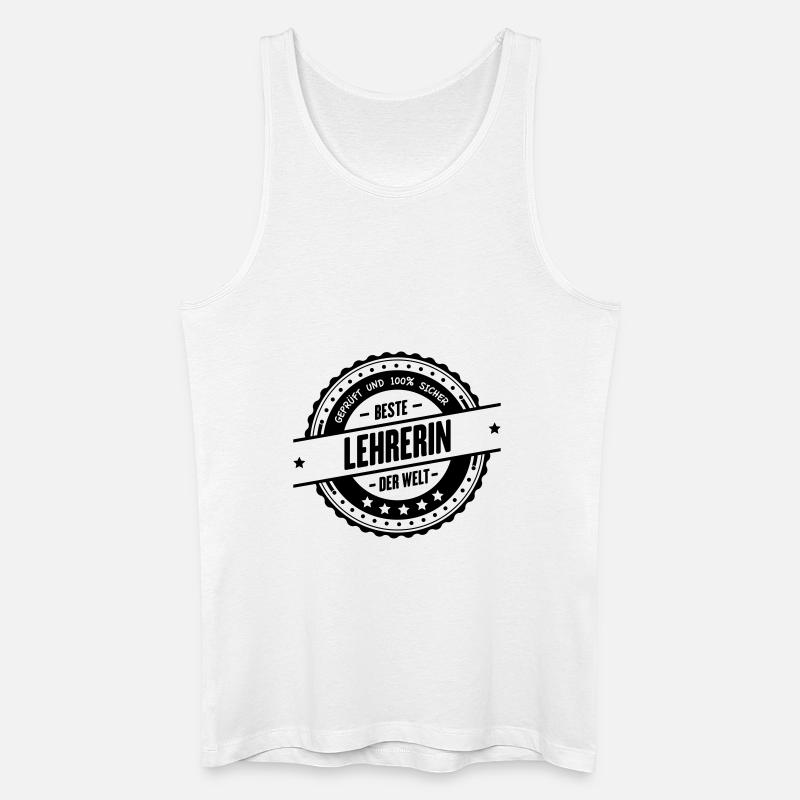 Beste Lehrerin - Männer Bio Tank Top - Weiß