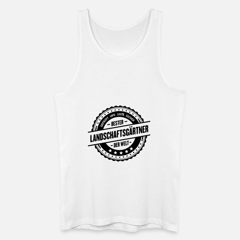 Bester Landschaftsgärtner - Männer Bio Tank Top - Weiß