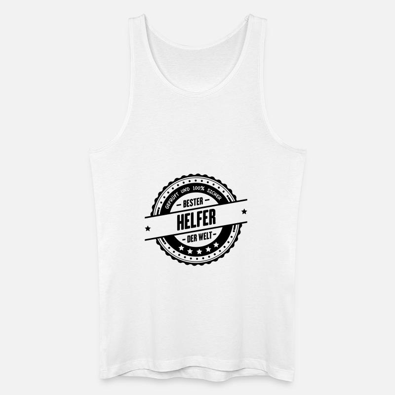 Bester Helfer - Männer Bio Tank Top - Weiß