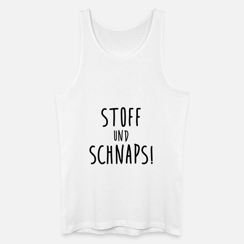 Stoff und Schnaps - Männer Bio Tank Top - Weiß