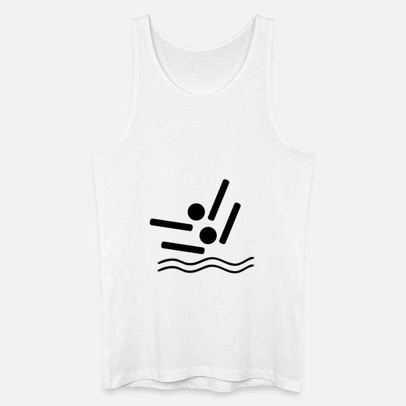 synchronised swimming - Männer Bio Tank Top - Weiß