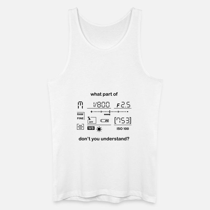 Kamera Manueller Modus - Männer Bio Tank Top - Weiß