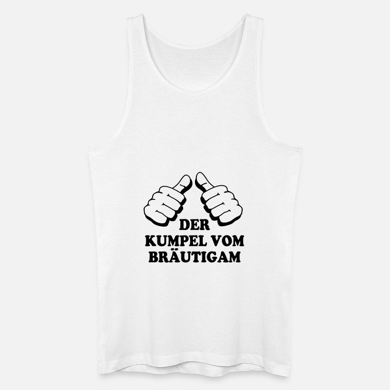 Kumpel vom Bräutigam - Männer Bio Tank Top - Weiß