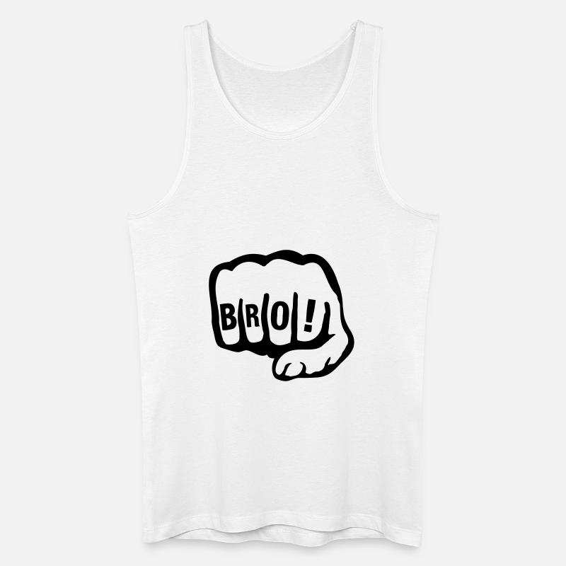 bro_faust_qa1 - Männer Bio Tank Top - Weiß