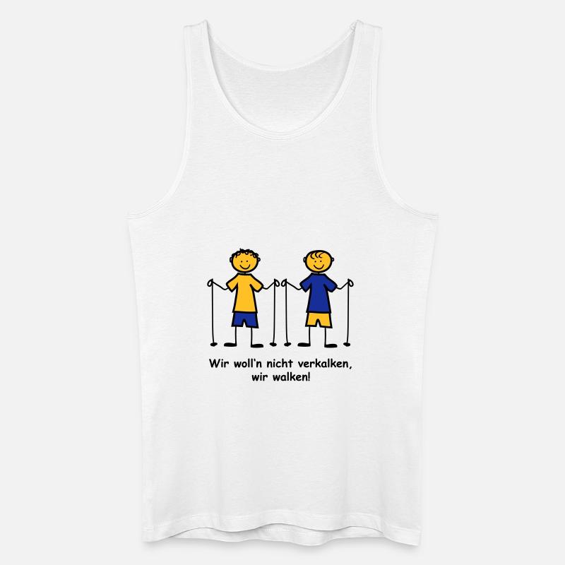 Walking - Männer Bio Tank Top - Weiß