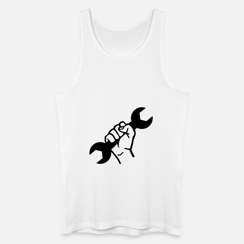 Mechaniker - Männer Bio Tank Top - Weiß