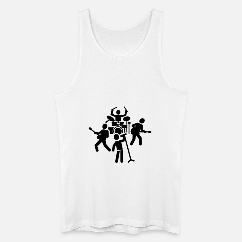 Band - Männer Bio Tank Top - Weiß