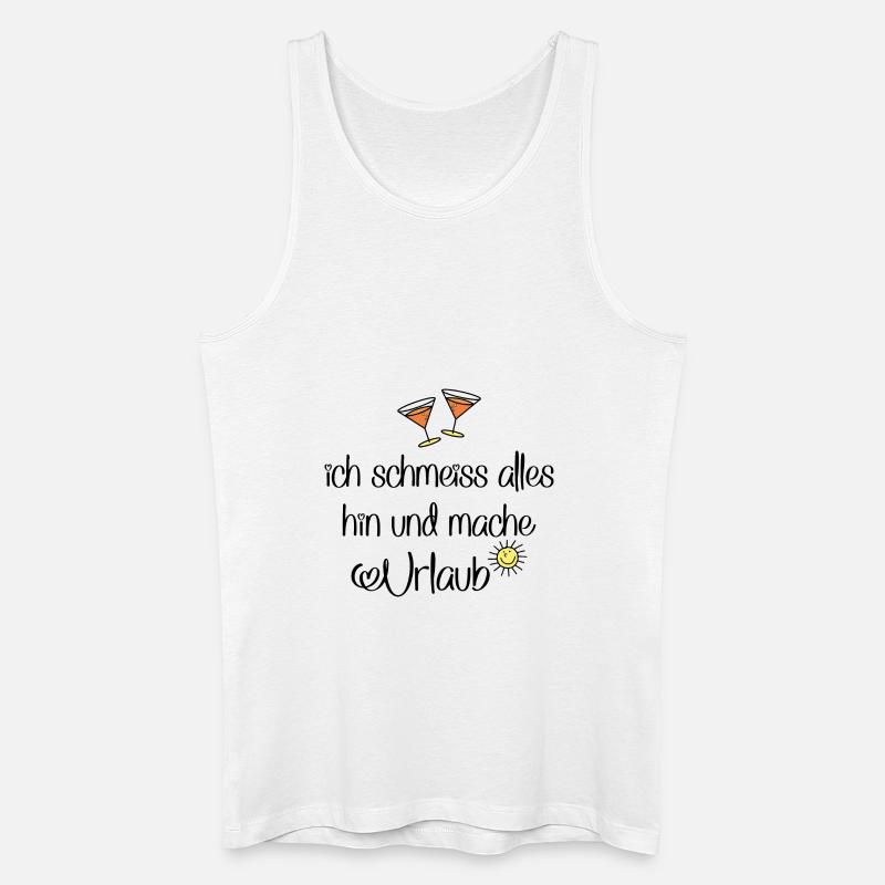 Urlaub machen und feiern - Männer Bio Tank Top - Weiß