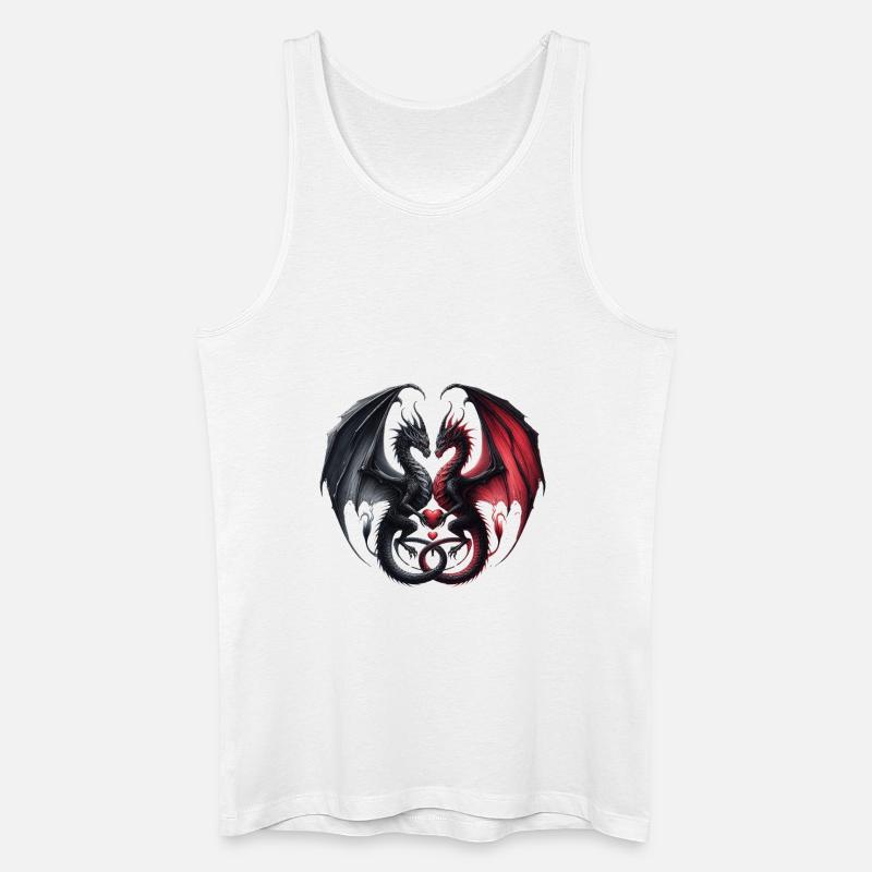 Drachen - Männer Bio Tank Top - Weiß
