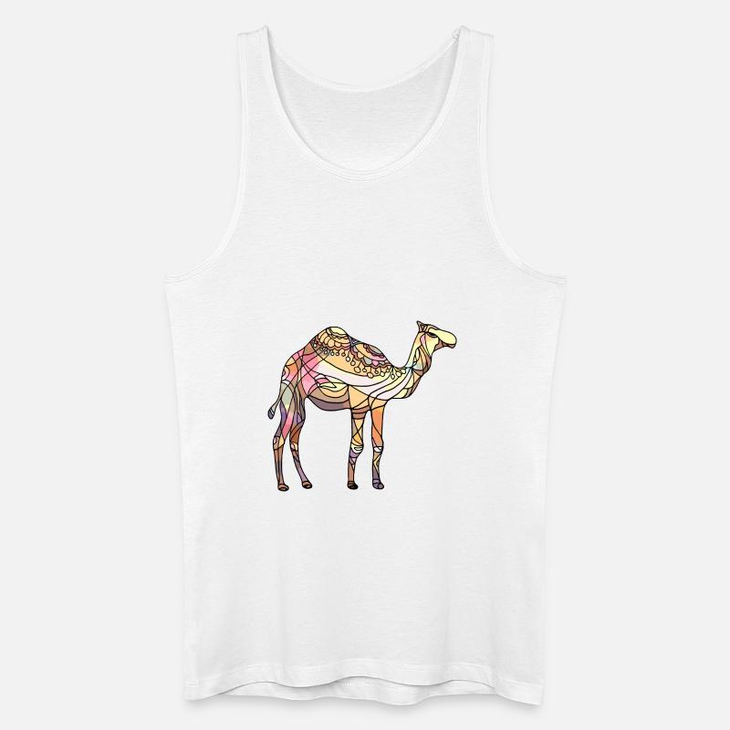 Kamel - Männer Bio Tank Top - Weiß