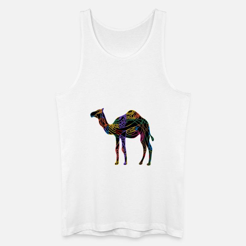 Kamel - Männer Bio Tank Top - Weiß