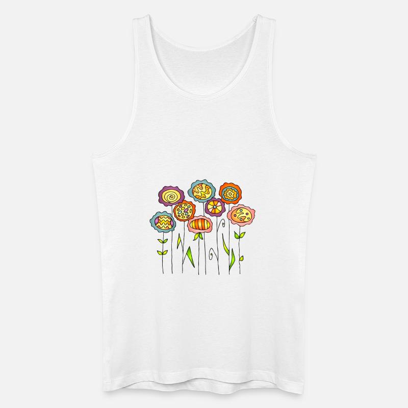 Blumen - Männer Bio Tank Top - Weiß