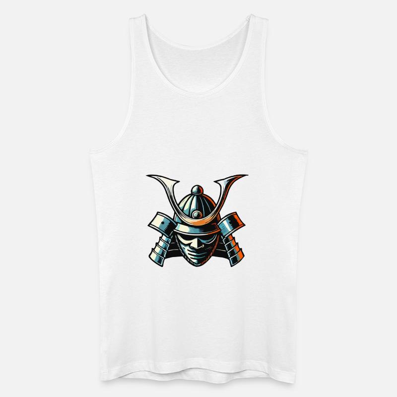 samurai maske - Männer Bio Tank Top - Weiß