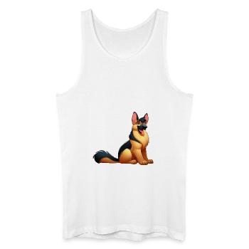 German Shepherd 11 - Men’s Organic Tank Top - white - Front