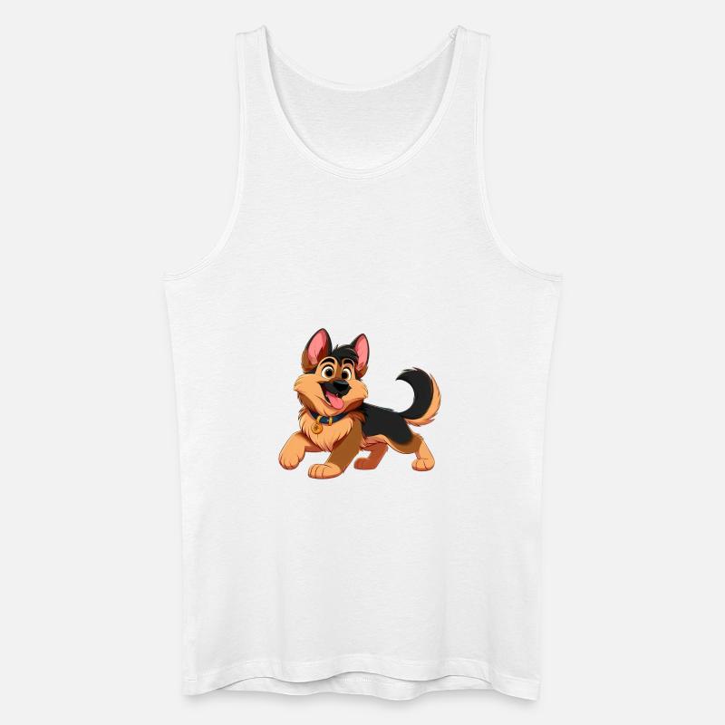 Deutscher Schäferhund 2 - Männer Bio Tank Top - Weiß