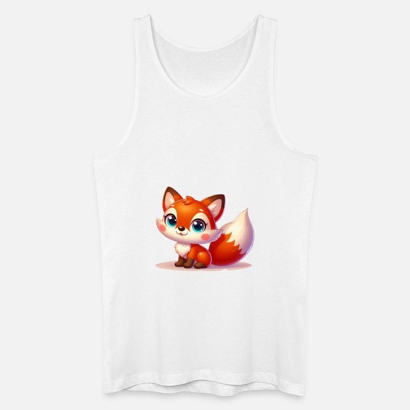 FOX 3 - Männer Bio Tank Top - Weiß