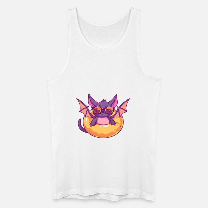 Fledermaus Comic Cool - Männer Bio Tank Top - Weiß