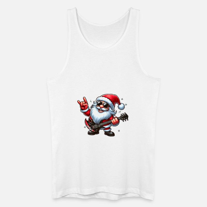 Santa Rock 2 - Männer Bio Tank Top - Weiß