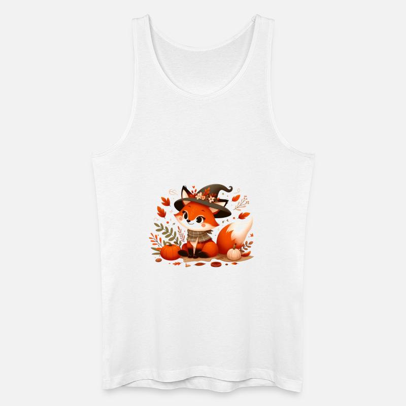 Fuchs Herbst 12 - Männer Bio Tank Top - Weiß