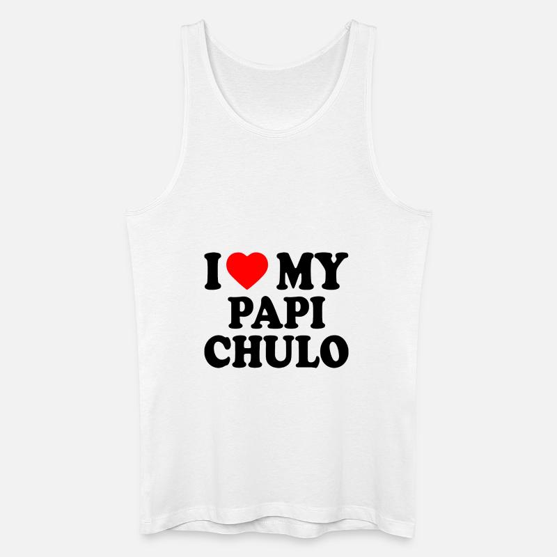 I love my papi chulo - Männer Bio Tank Top - Weiß