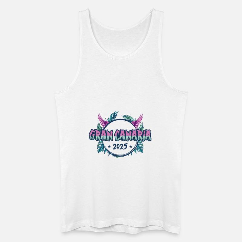Gran Canaria 2025 Urlaub - Männer Bio Tank Top - Weiß