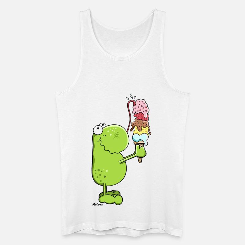 Frosch mit Eis - Männer Bio Tank Top - Weiß
