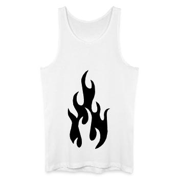 Flame - Men’s Organic Tank Top - white - Front