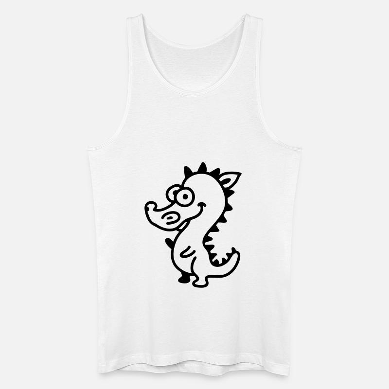 Drachen - Line - Männer Bio Tank Top - Weiß