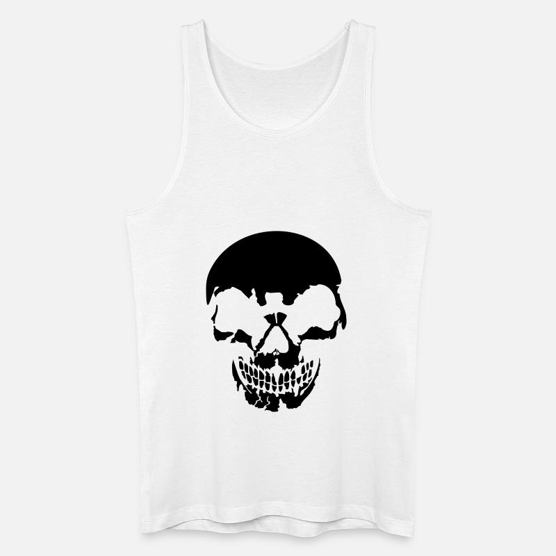 Skull - Männer Bio Tank Top - Weiß