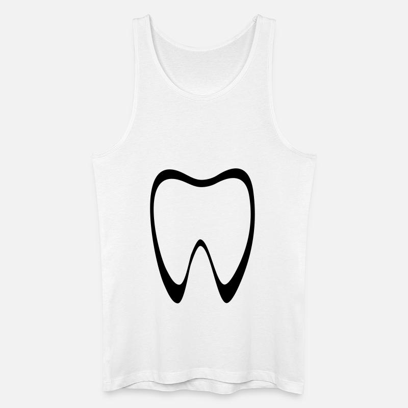 Zahn - Männer Bio Tank Top - Weiß