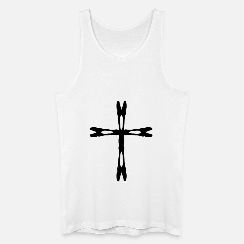 cross x_vec_1 de - Männer Bio Tank Top - Weiß