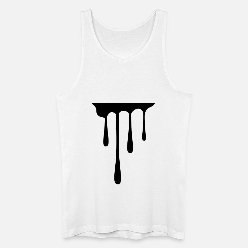 Drips - Männer Bio Tank Top - Weiß