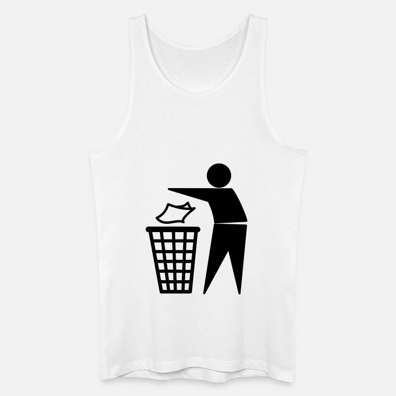 Mülleimer - Männer Bio Tank Top - Weiß