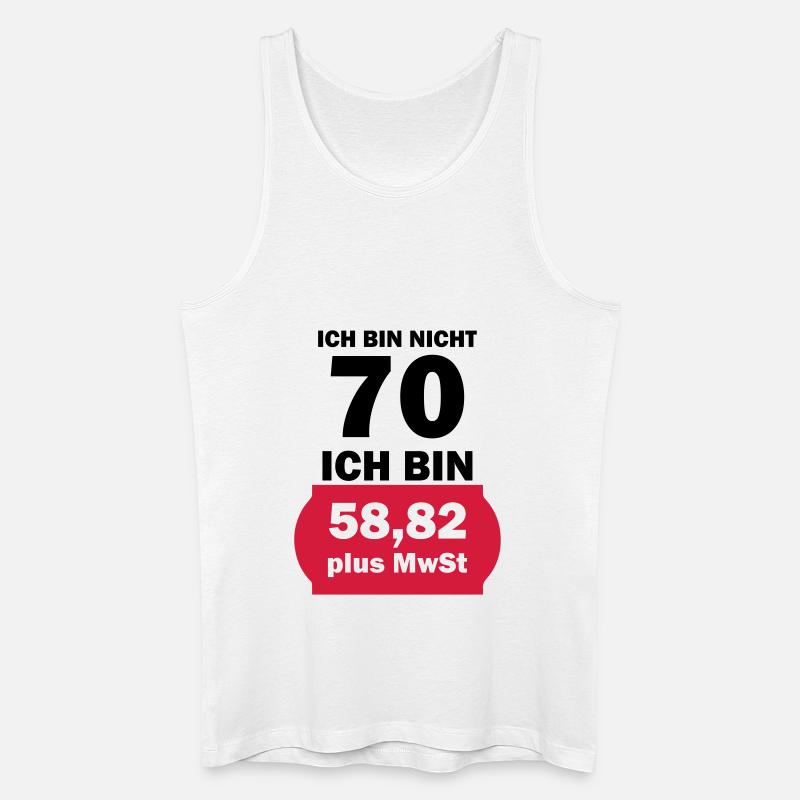 ich bin nicht 70 - Männer Bio Tank Top - Weiß