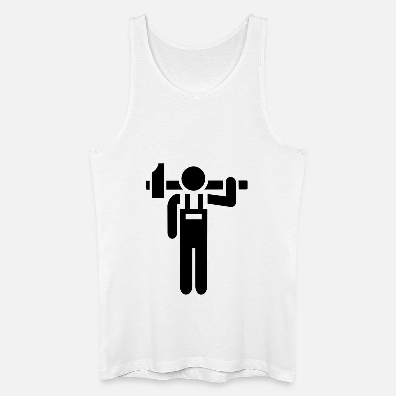 Handwerker - Männer Bio Tank Top - Weiß