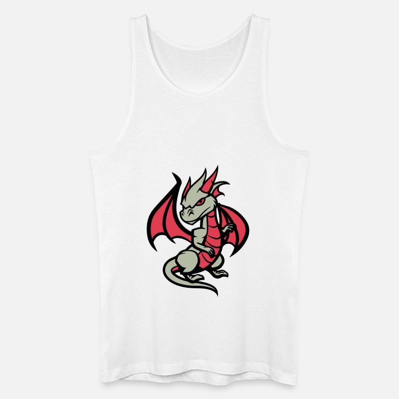 drache comic - Männer Bio Tank Top - Weiß