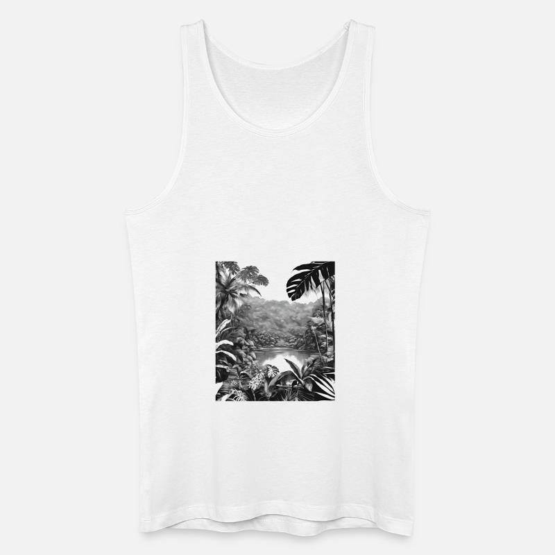 Regenwald - Männer Bio Tank Top - Weiß
