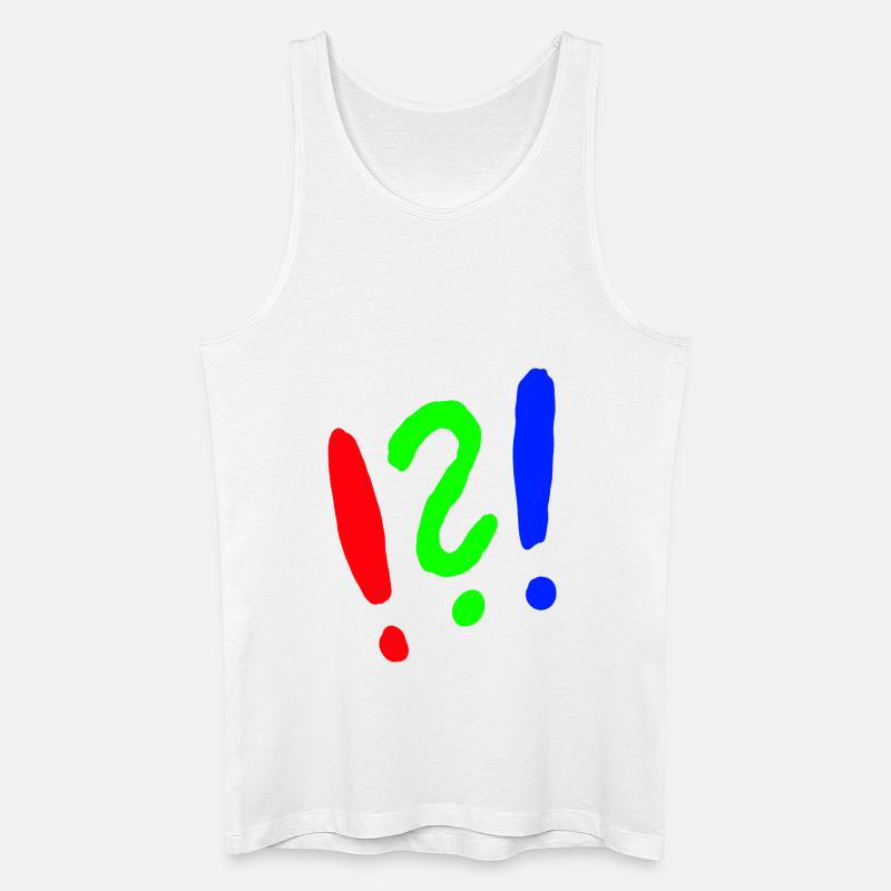 Ausrufezeichen/Fragezeichen comic style - Männer Bio Tank Top - Weiß
