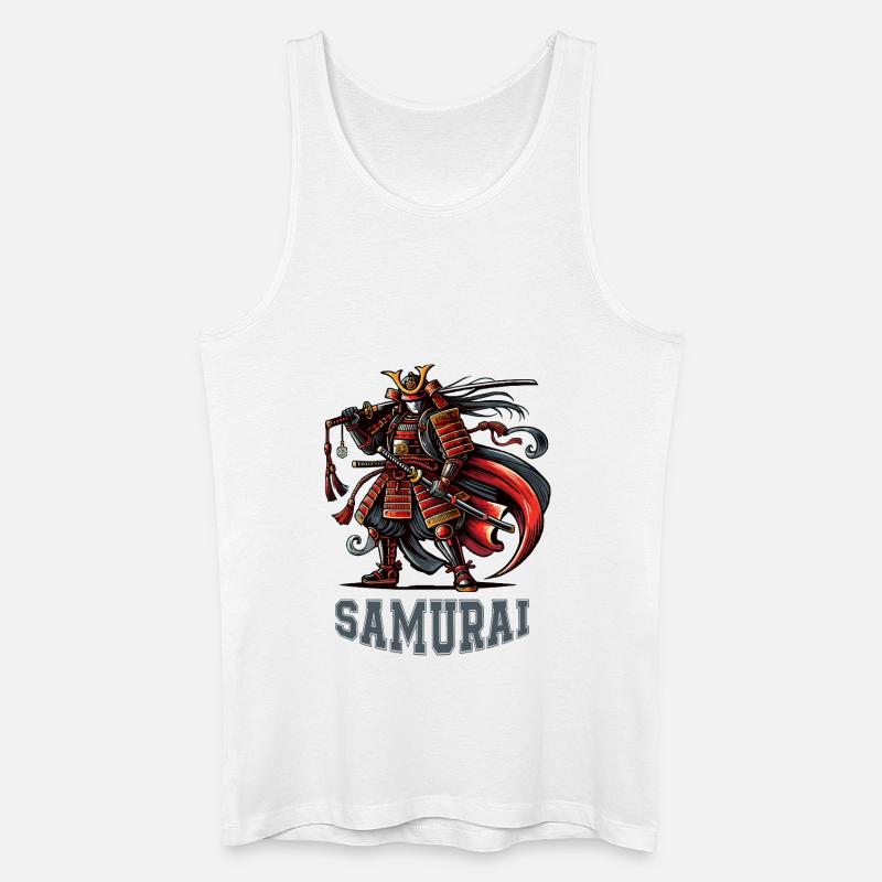 samurai comic - Männer Bio Tank Top - Weiß