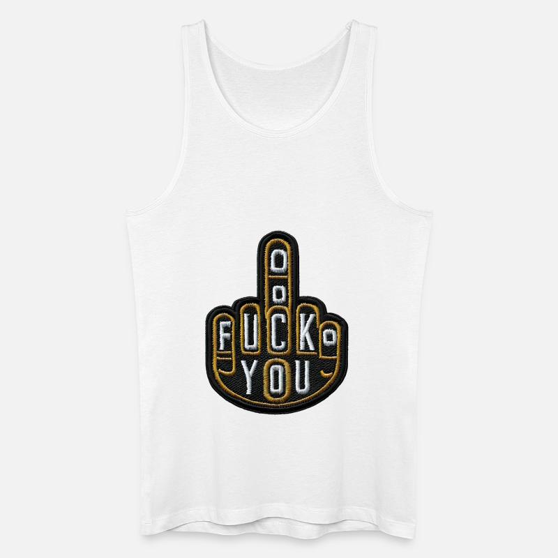 Fick dich - Männer Bio Tank Top - Weiß